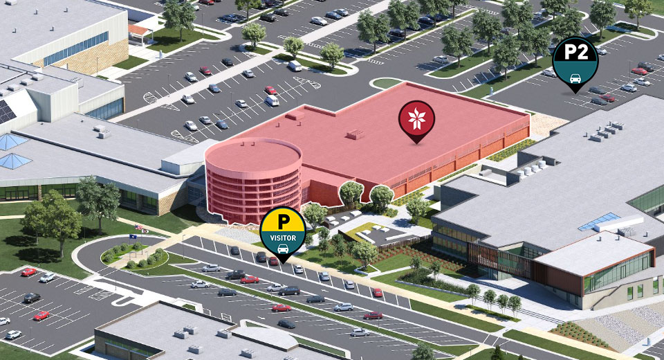 Overhead view of Student Services location in building